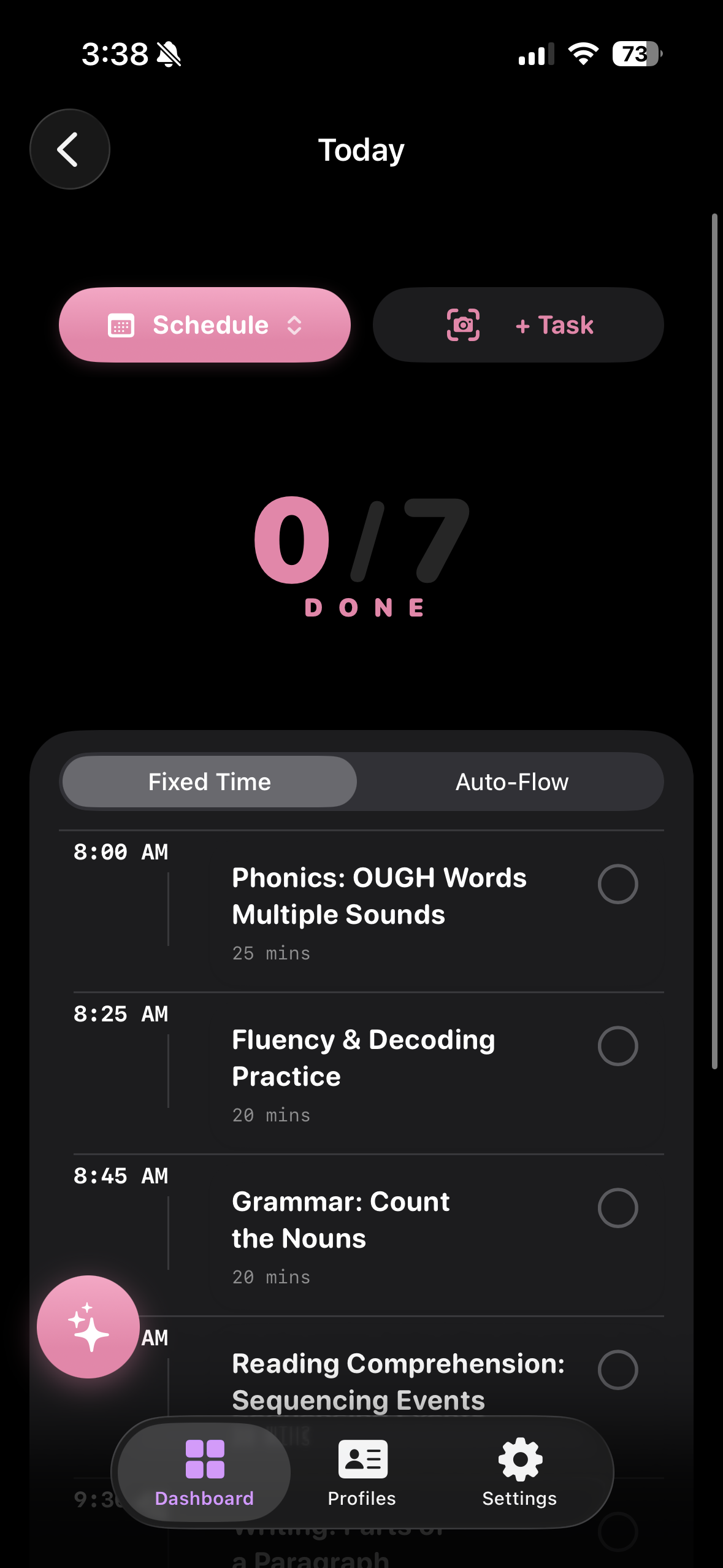 LMNOP daily homeschool plan